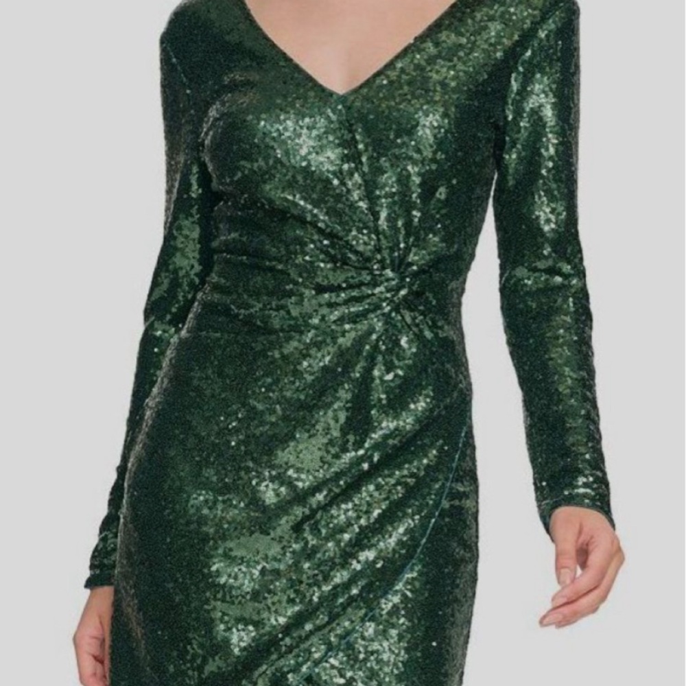 Guess Elegant Green Sequin Dress